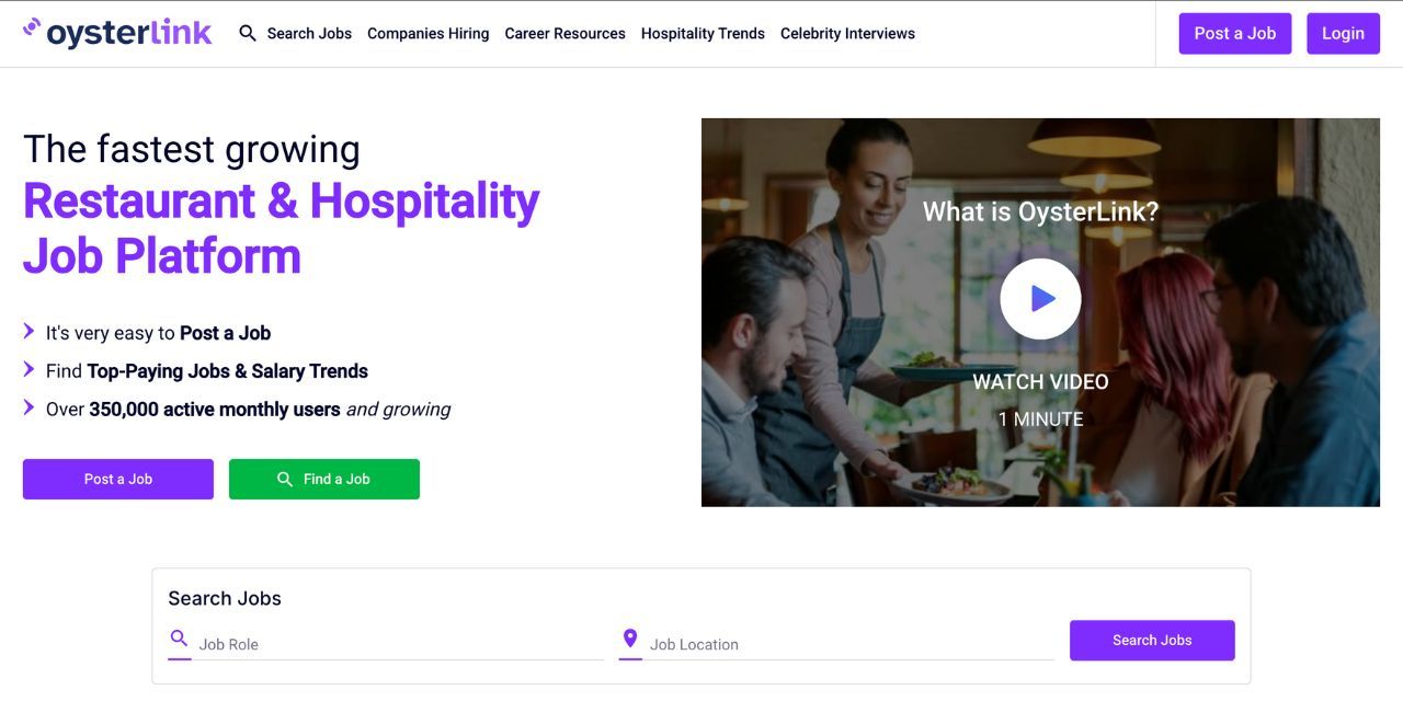 oysterlink homepage